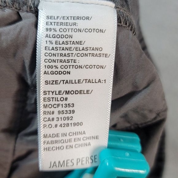 James Perse Relaxed Pants Gray Drawstring 30x29 Cotton Casual Chino Mens Size 1 - Picture 10 of 11
